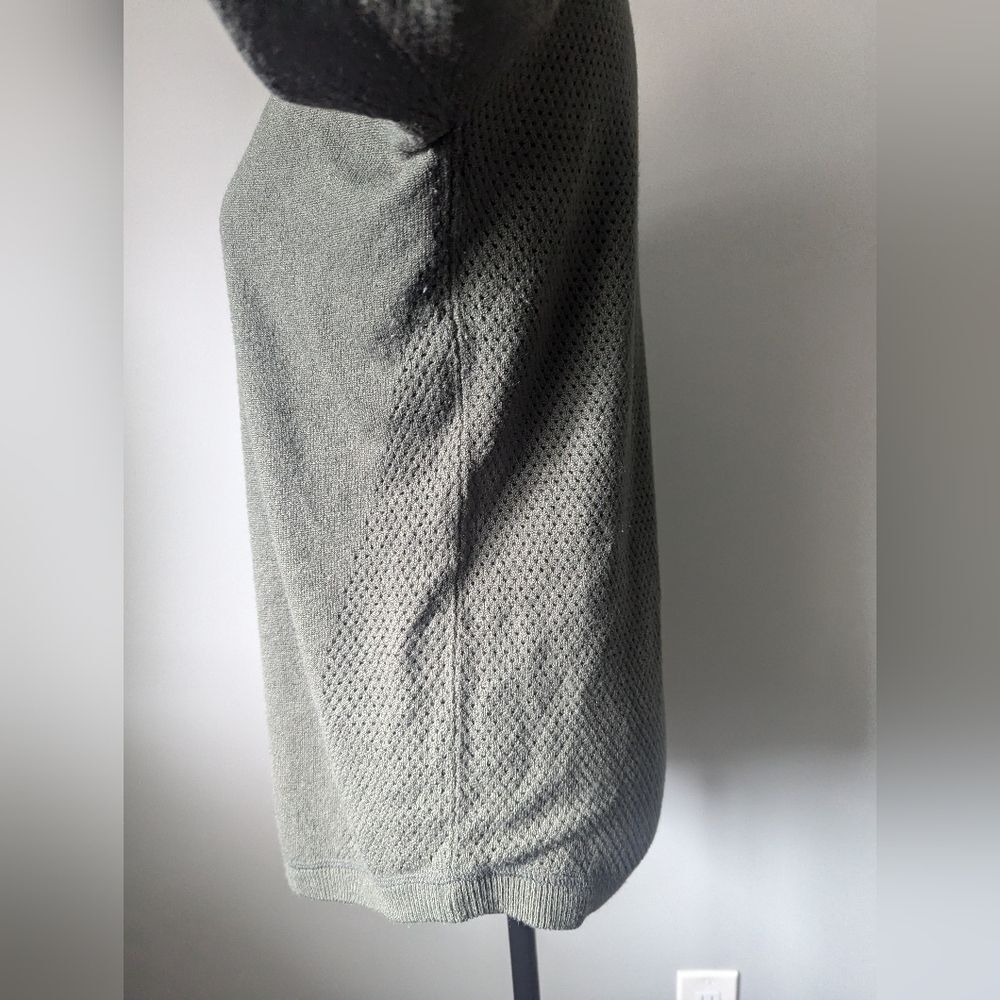 Sweet Romeo Olive Green Woven Long Sleeve Crew Neck Blouse - Picture 5 of 10